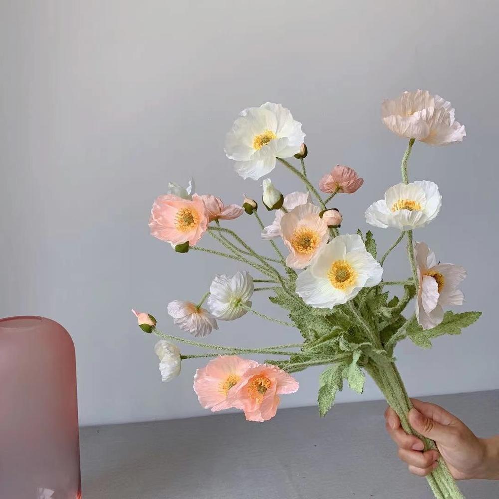 Fake Poppy Silk Flowers Long S - Florist Supply Bulk review and price