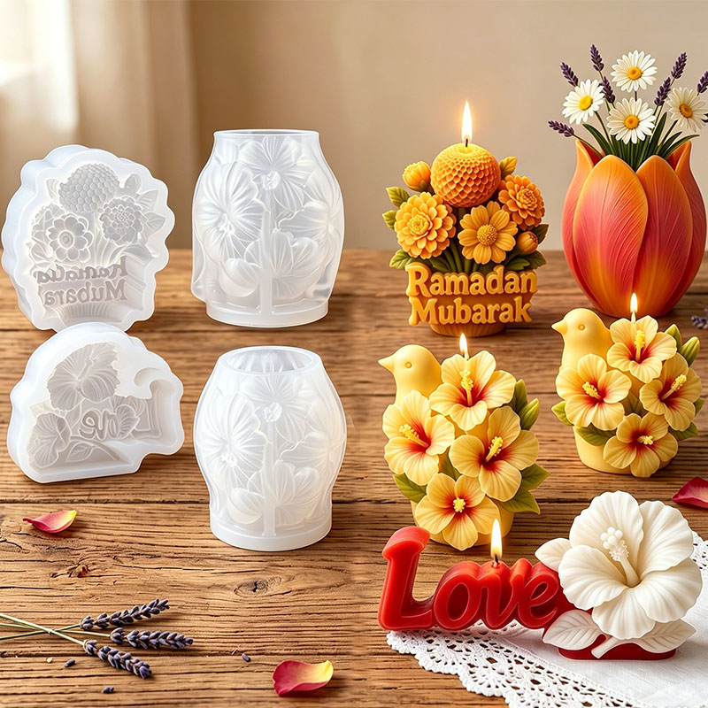 3D Flower Candle Silicone Mold - Florist Supply Vases review and price